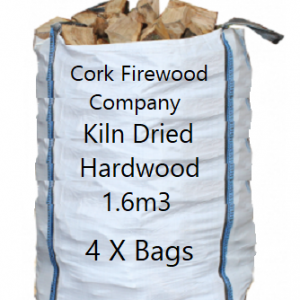 4 x 1.6m3 bags Kiln dried hardwood firewood (Free Nationwide Delivery)