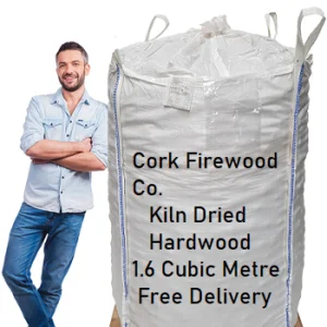 2 x 1.6m3 bags Kiln dried hardwood firewood (Free Nationwide Delivery)